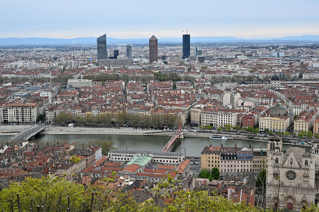 Panorama de Lyon (Tour Part-Dieu, Fourvière, quais du Rhône)